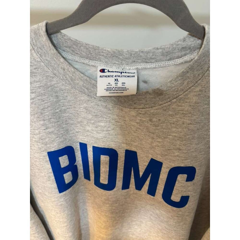 Champion BIDMC RN Sweatshirt XL Gray Pullover Crewneck Fleece Medical Nurse - Picture 7 of 7